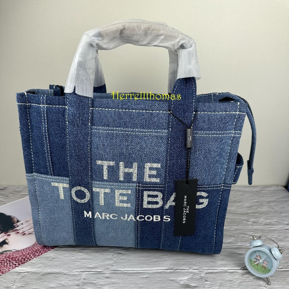 MARC JACOBS THE DENIM MEDIUM TOTE BAG